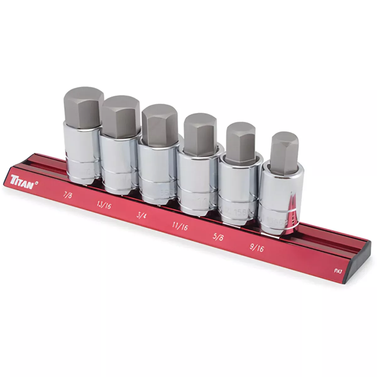 6 PIECE 1/2" DR.SAE HEX BIT SOCKET SET