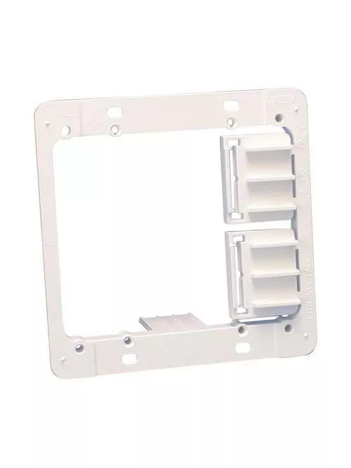 Caddy MPAL2 Plastic Low Voltage Mounting Plate, 2 Gang