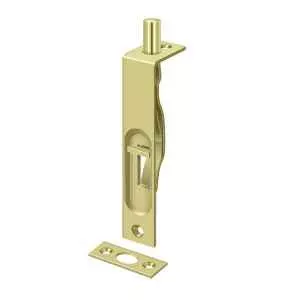 Deltana 4FBS 4" Flush Bolt, Heavy-Duty, Solid Brass