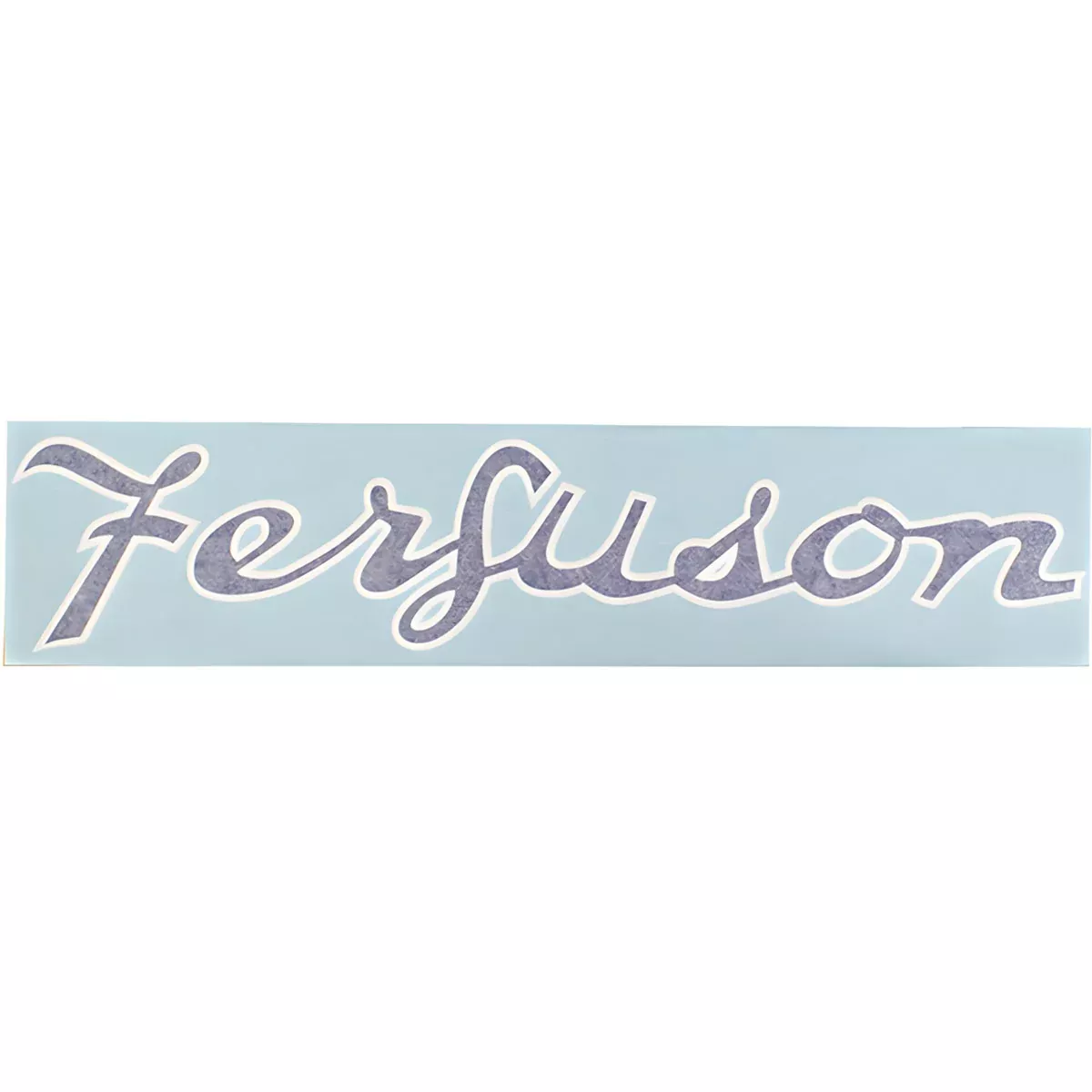 "Ferguson" Script Decal for Massey FergusonMisc.Vinyl - 26" - Blue w/ White Outline