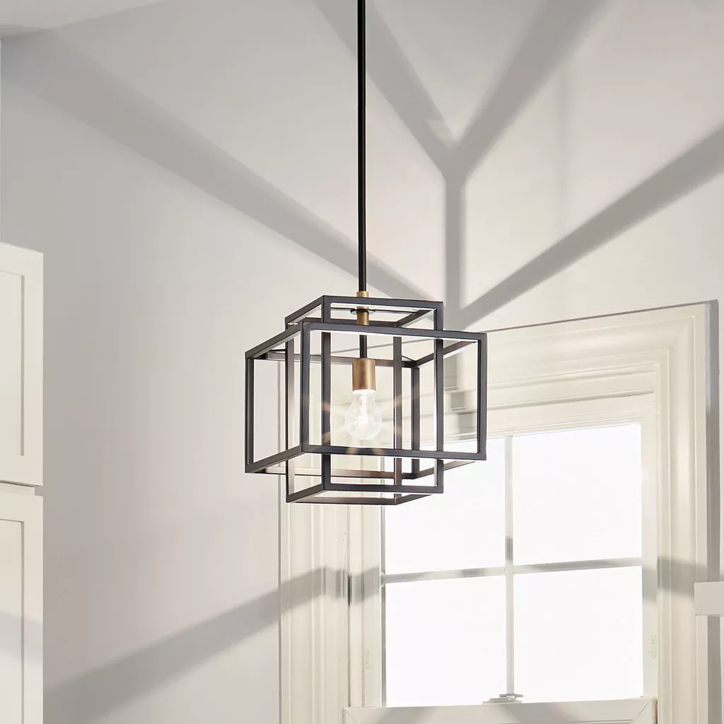 Kichler 43982BK Taubert™ 1 Light Pendant Black