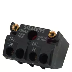 Siemens 52BAJ 1NC Gold Flashed Screw Terminal Contact Block