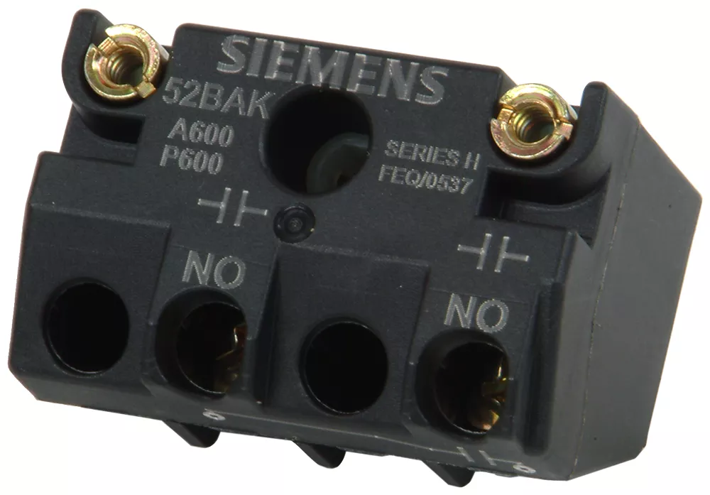 Siemens 52BAK 1NO Gold Flashed Screw Terminal Contact Block